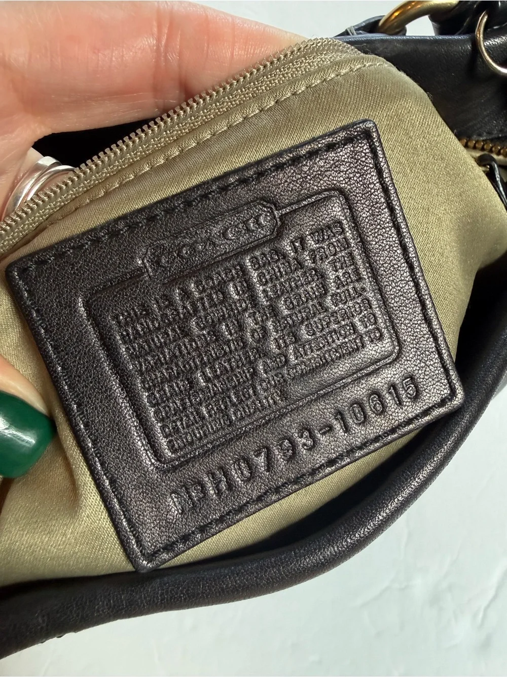Vintage Y2K Coach Carly 2007 black leather hobo shoulder bag